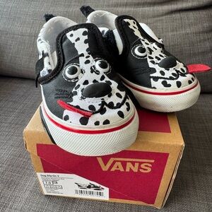 Vans Kids Dalmatian Slip-On Shoes - Black and White